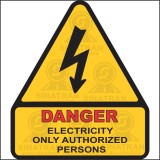 Danger - Electricity only authorized persons 
